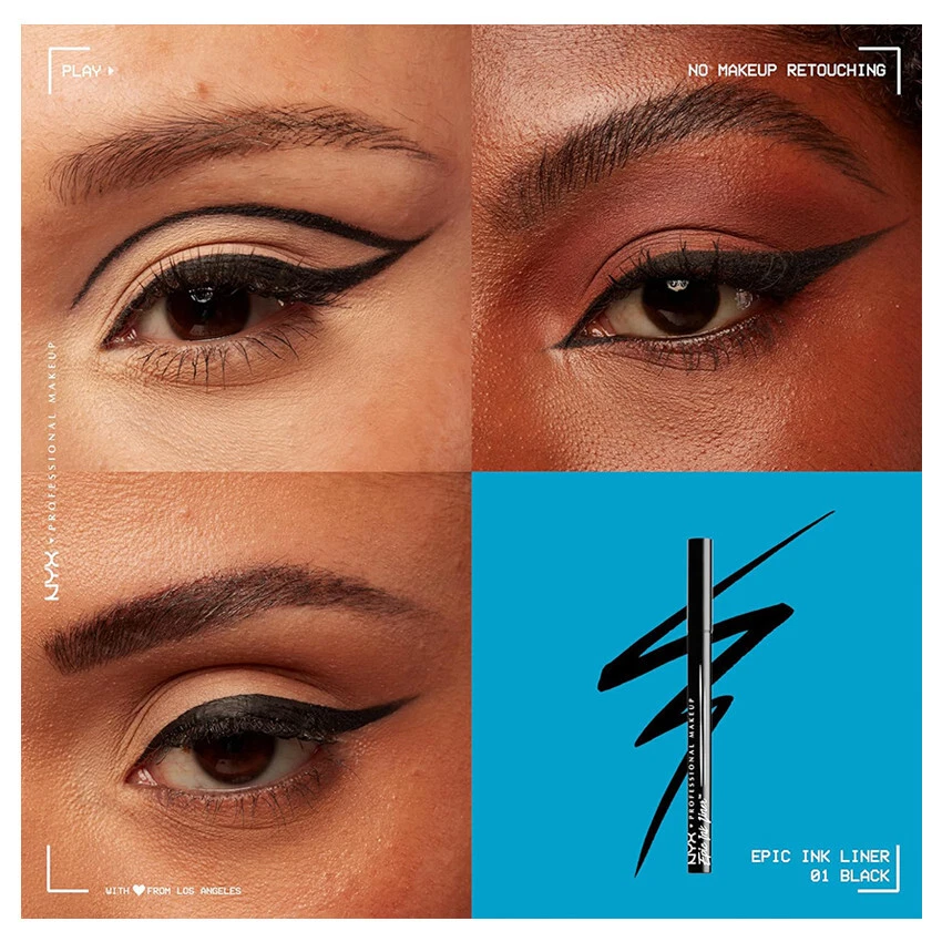 1 NYX Epic Tinte Wasserfest Flüssiger Eyeliner " Eil 01 - Schwarz " Joy's - Bild 4 von 4