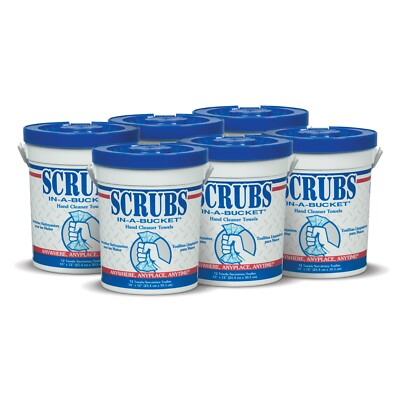 #ad Scrubs In A Bucket 42272 10x12quot; Hand Towel 72 Count 6 Tubs FREE SHIPPING $79.00