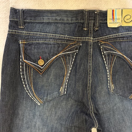 Vintage Y2K Indigo 30 Mens 40x34 Straight Jeans Baggy Relaxed Skater Hip Hop NWT - Picture 5 of 21