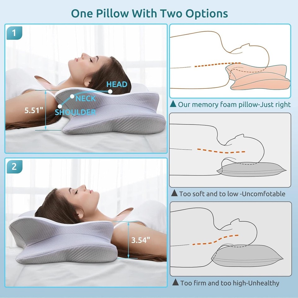 Advanced Anti Snore Pillow Cervical Pillow for Neck and Shoulder eBay