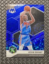 KEVIN DURANT 2020-21 Panini Mosaic #7 Fast Break Blue Disco Prizm /85 Nets