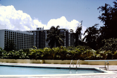 June 1975 ESJ Towers Hotel Pool Isla Verde Puerto Rico Photo Slide AE-A