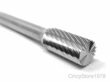 SB3S Cylindrical End Cut 3/8" Carbide Burr Bur Tool Die Grinder Bit 1/4" Shank