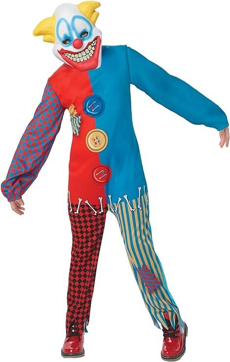 Halloween Childs Scary Clown Costume Medium