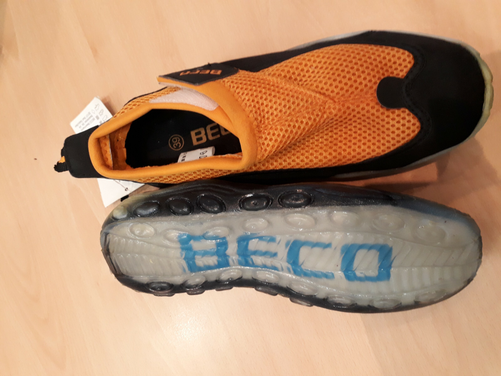 Surf und Badeschuhe Water Shoe von Beco schwarz/orange Wassersport eBay