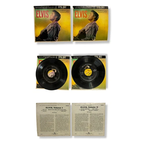 Elvis Presley RCA Victor 1956 1st Press Vol 1 & 2 45 EP Set EPA-992 EPA-993
