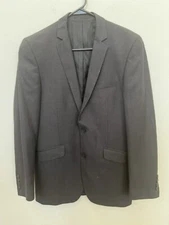 Renoir Blazer Men's Sz 38 202-1 Slim 2-Button Double-Vented Grey Charcoal 120869