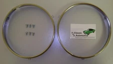 Headlight Retaining Rings Notch Style Pair Camaro Firebird Nova Chevy Pontiac