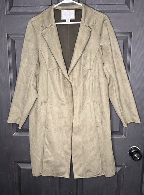 Carolina Belle Montreal Blazer Coat Women Size 1X Olive Green