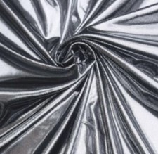 Silver Black Metallic Stretch Spandex Lame Fabric 56 With Sold By The Yard