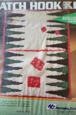 Latch Hook Kit Backgammon Design By National Yarn Crafts Vintage