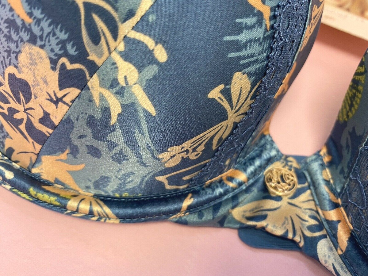 【入手困難＊送料込】Marks & Spencer Rosie Silk & Lace ブラ NEW M&S Marks & Spencer Rosie blue floral padded silk/lace