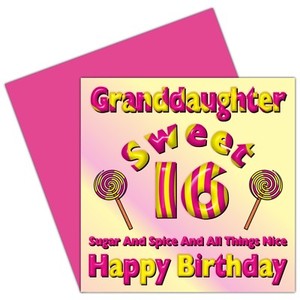 granddaughter 16th birthday card