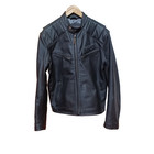Buell Leather Motorcycle Jacket Mens Medium Black Logo Zip Pockets