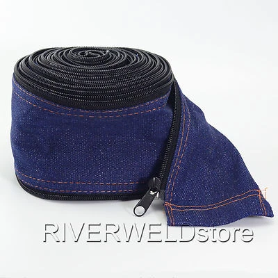 RIVERWELD TIG Welding Torch Cable Cover Cowboy Zipper Jacket 7.5 Meter 25 Feet