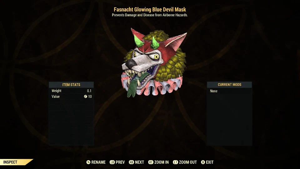 Glowing Blue Devil Mask Xbox