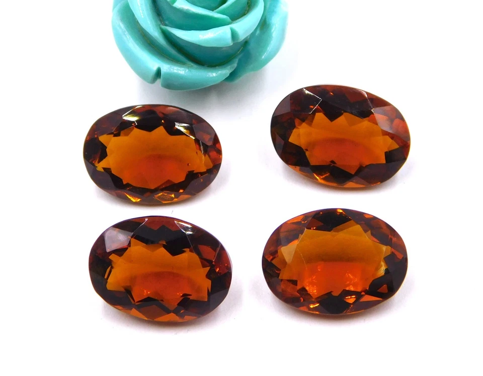 Beer Quartz Octagon Cut Loose Lab Created Gemstone 10x14 MM For Jewelry P-2875 - Image 4 of 4