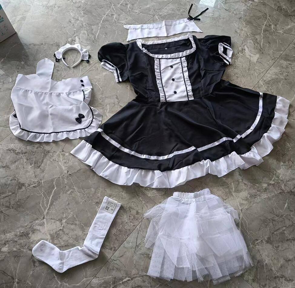 Plus Size Sweet Lolita Women Dress Kawaii Sexy Maid Cosplay Outfit ...