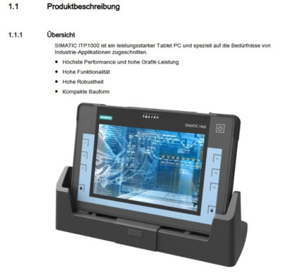 SIEMENS ITP1000 Industrial Tablet PC 6AV7880-2BA22-1AA2 IPC HMI TIA SPS PLC Win