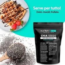 Semi di Chia alta Qualità Ottimi per la Salute Nature Diet  Omega-3  1 Kg €12,90
