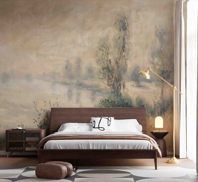 3D Texture Landscape Painting Self-adhesive Removeable Wallpaper Wall Mural