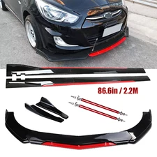 Front Bumper Lip Splitter Spoiler Side Skirt For Hyundai Elantra Veloster Body K