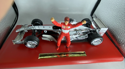 自動車 Hot Wheels F1 World Champions 1:18 Hot Wheels F1 Michael Schumacher 1 18 Ferrari Chrome 6 Time World