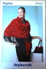 New Original Stylecraft Ragtime Ladies Wraps,shawls, Bags Knitting Pattern  8095