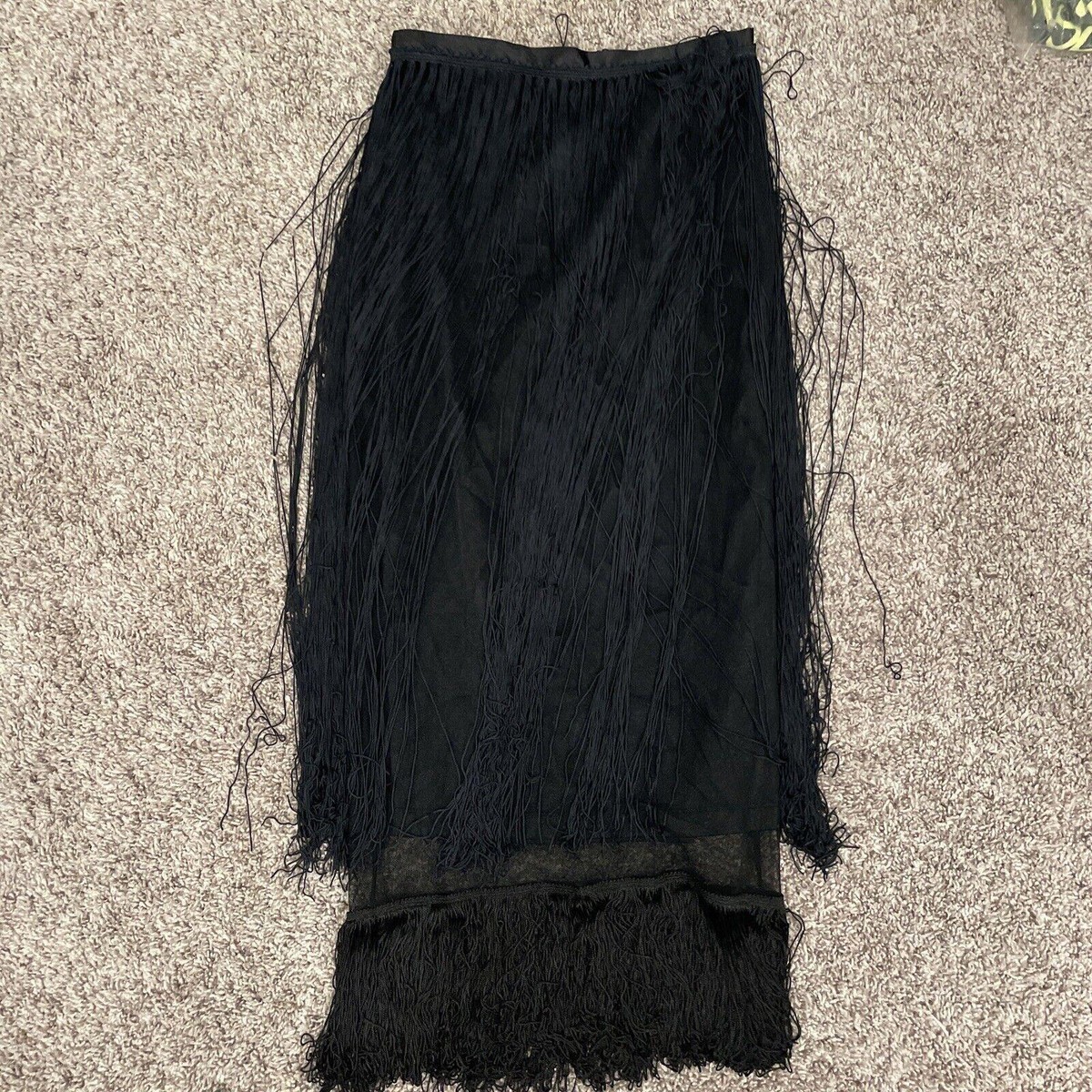 スカート DOLCE  GABBANA Women Skirts F6DIHTFURADN0000 Black Satin calf-length skirt with corset-style belt detail in