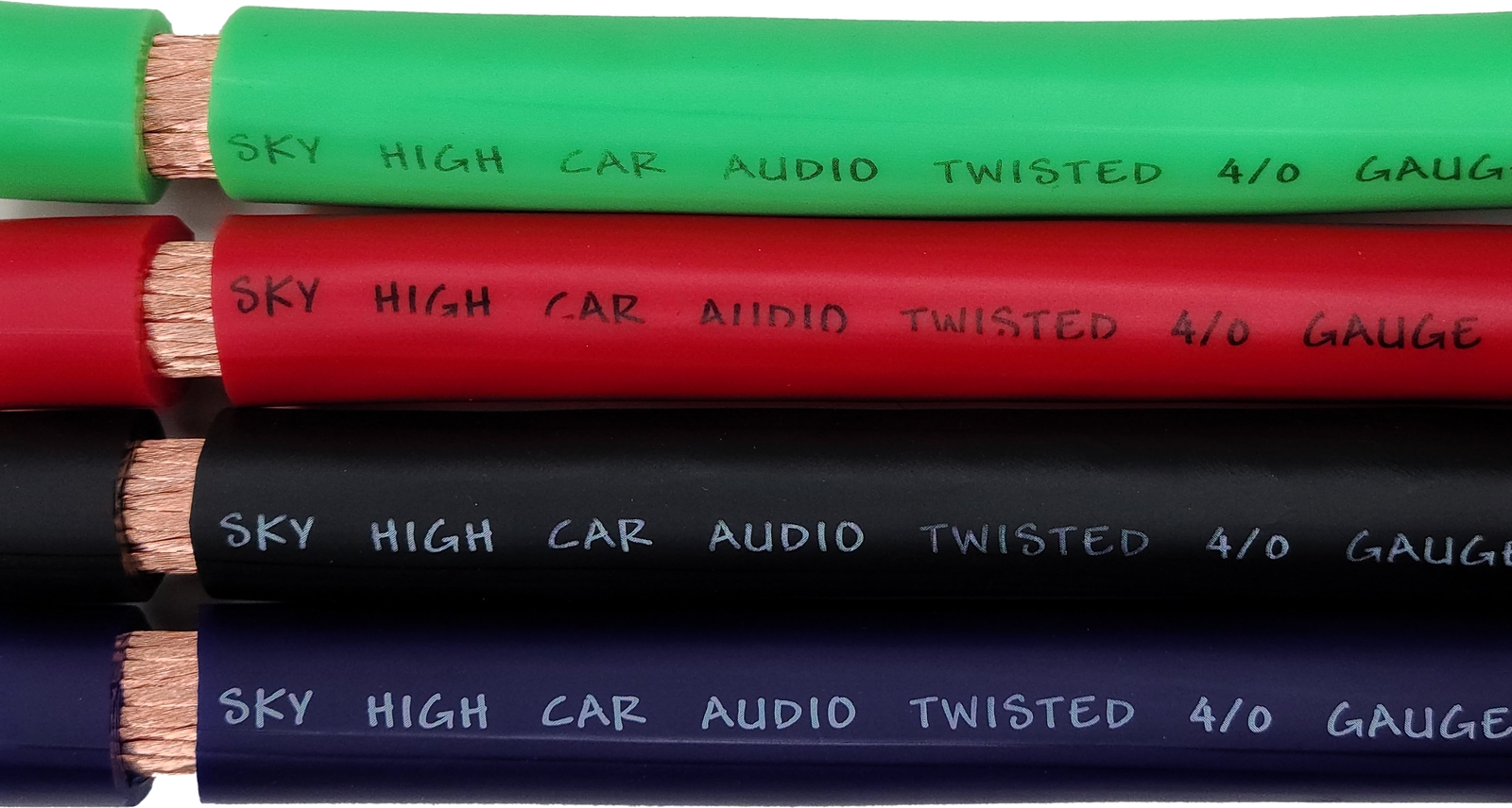 Sky High Car Audio CCA 4/0 XL Gauge - 25ft Coil ( RED )