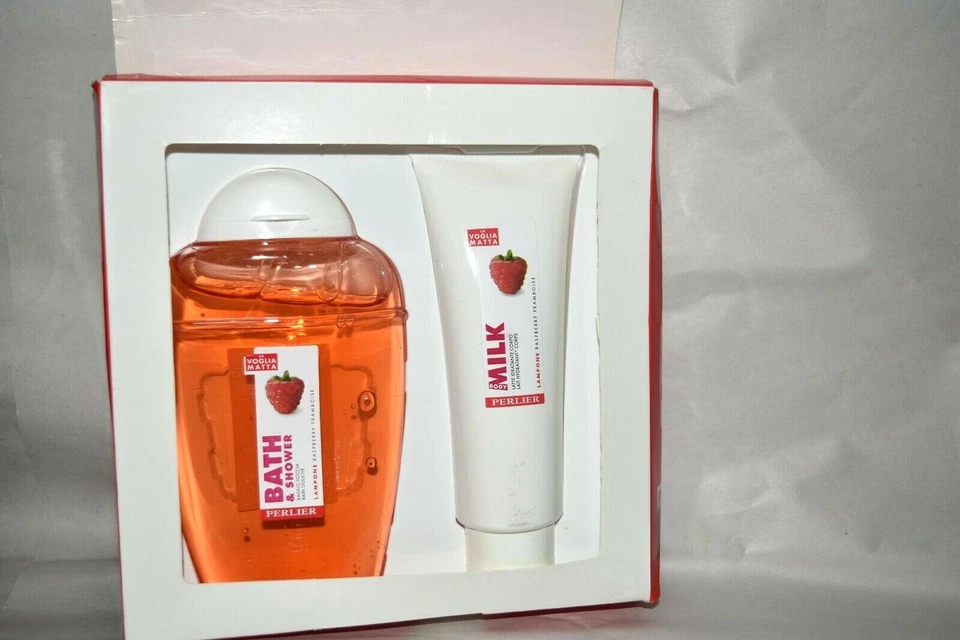 2pc Set Perlier Bath & Shower 8.4 + Body Milk 4.2  💗 Raspberry - Image 2 of 2