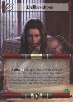 Legend of the Five Rings L5R CCG CoM Coils of Madness Deliberations Full Bleed