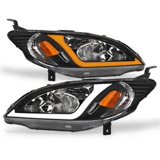 Topline For 2004-2005 Civic 2D/4D Switchback Sequential LED Strip Headlights Blk