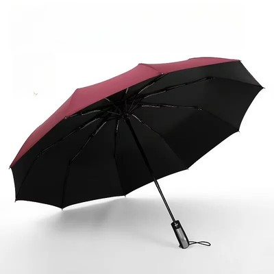 Automatic Folding Impact Cloth Umbrella Strong Windproof Rainproof Umbrella USA
