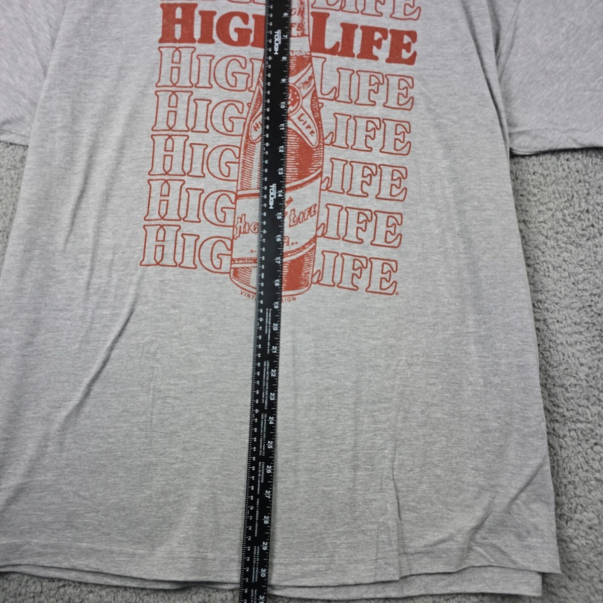 Miller High Life Beer Shirt Mens 3XL XXXL Gray Vintage Label Brew Casual NWT F View 5