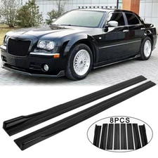 86.6''/2.2M Side Skirt Extension Spoiler Rocker Panels Lip For Chrysler 300 SRT8