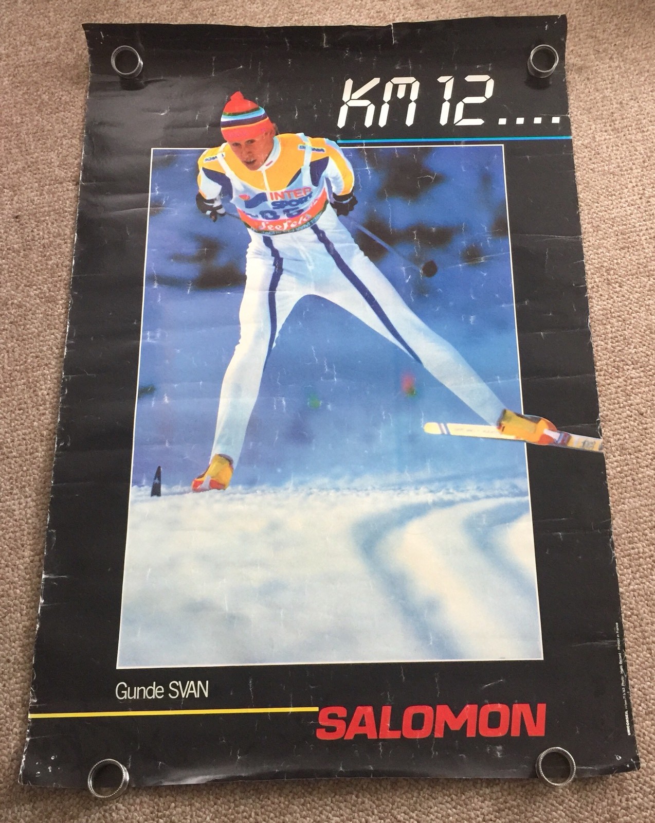 Poster sci di fondo Gunde Svan Salomon Olimpiadi Svezia nordica Coppa del Mondo