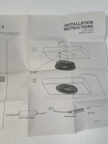Tresco HSOLOCNI LED under Cabniet Puck Light 12VDC 1.6W Solo 5000K Nickel White - Picture 10 of 11