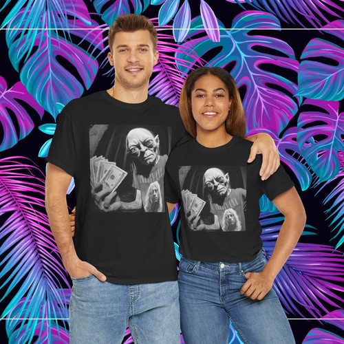 Gollum Smeagol LOTR Nirvana Cash T-Shirt, Lord of the Rings Shirt, LOTR Fan - Picture 8 of 11