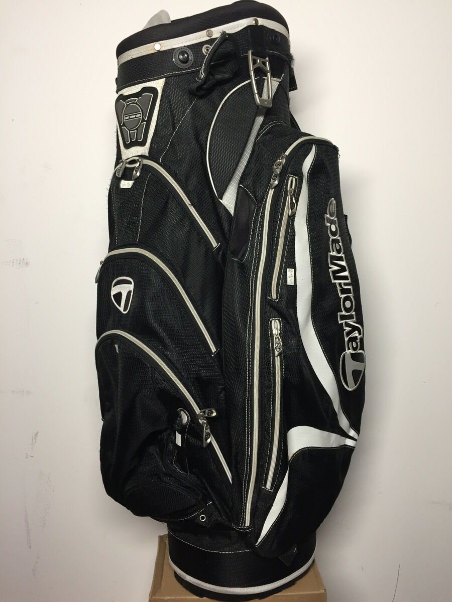 TaylorMade Golf Bag Black White 14-Way Carry Shoulder Strap TaylorMade Golf Bag Black White 14-Way Carry Shoulder Strap