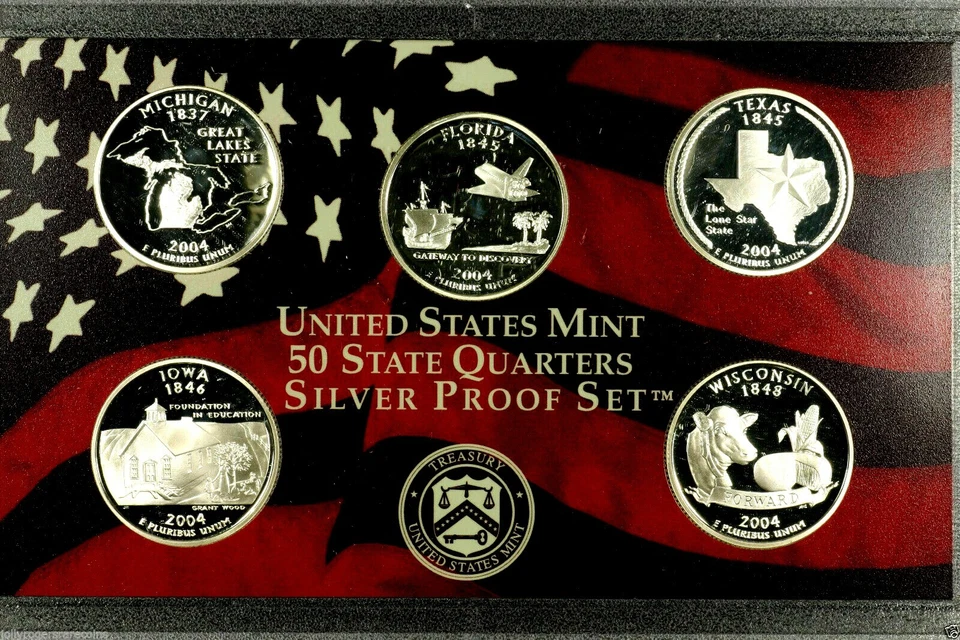 2004-S US Silver Proof Mint Set 10 Coins 20uwtt0925 - Image 2 of 4
