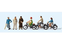 Preiser 12484 Passanten Und Radfahrer 6 Figuren Um 1936 Exklusivserie H0 Neu