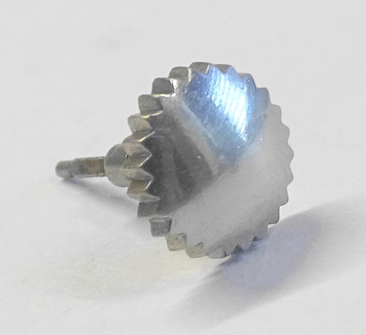 Tige Remontoir Et Couronne Chromée Pour Montre LIP T.18 | Pièce Détachée Neuve Sans étiquette
