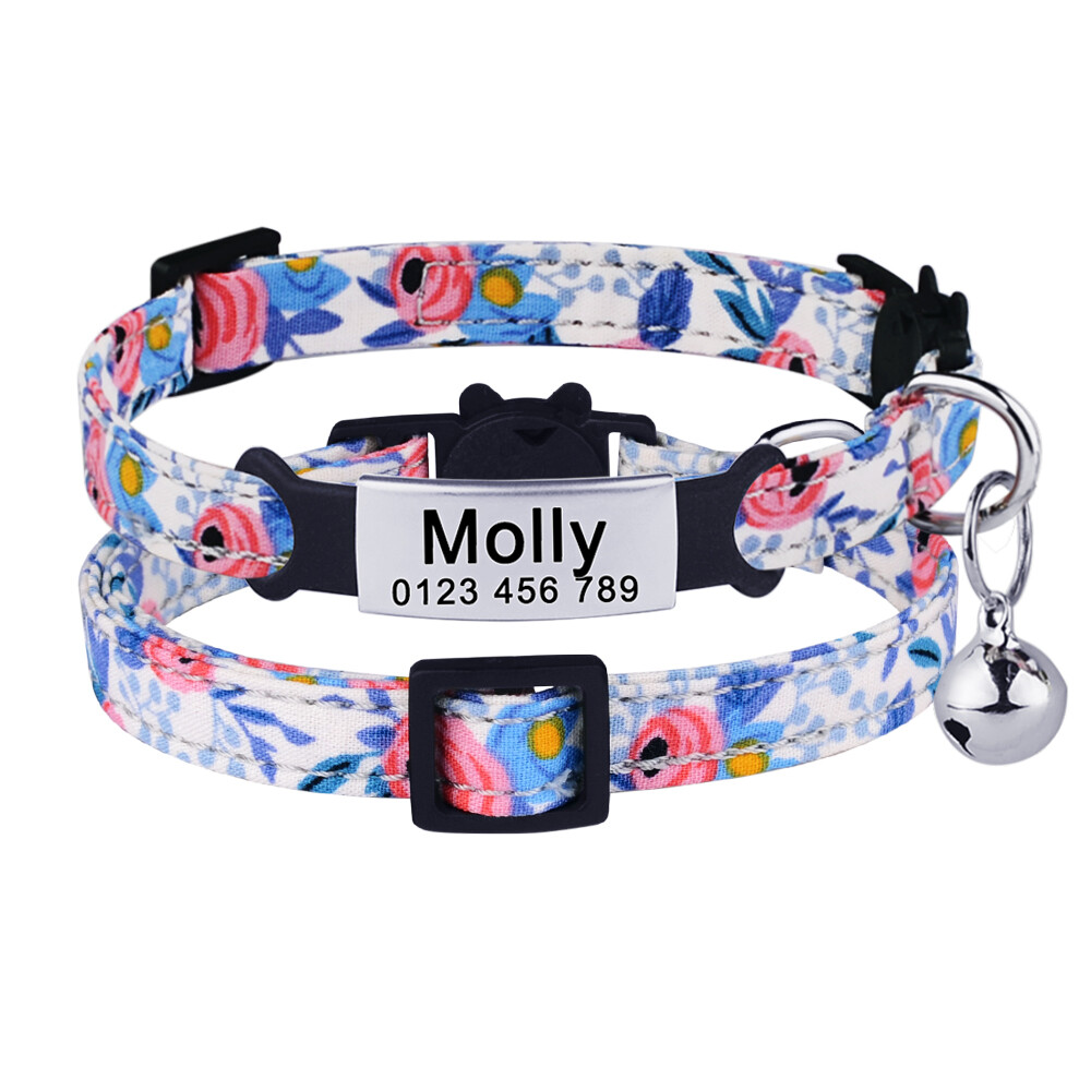 Personalized Cat Collar | Sushi Cat Collar | Duke & Fox Fits Necks 9-12 Inchs / None