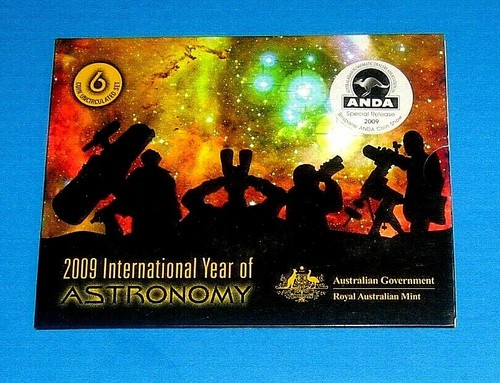 2009 ANDA Brisbane Mint Set Year of Astronomy With Special Issue 20 Cent Coin - Foto 2 di 3