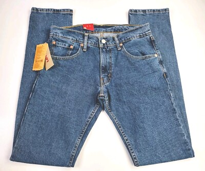 Levi's Men's 65504 Skinny Straight Medium Wash Blue Denim Jeans Size 30x34  NWT