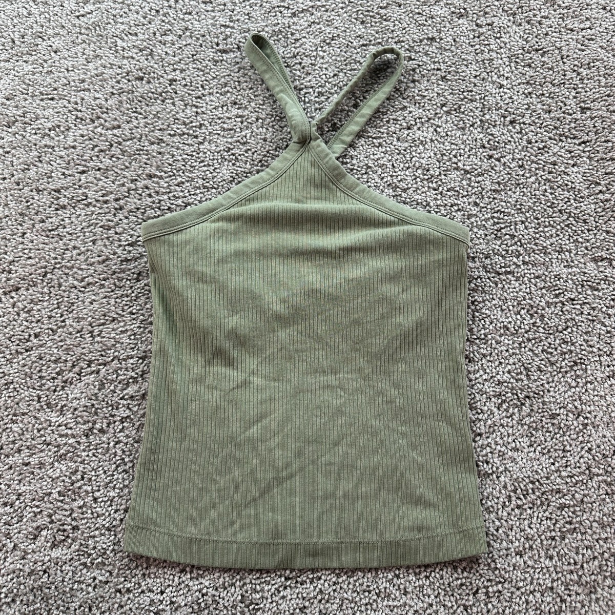 Old Navy Tank Top Girls Medium Green Sports Bra Sleeveless Kids