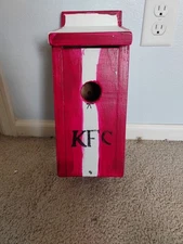 KFC Wooden Birdhouse Unique, Red, White, Black, Funny