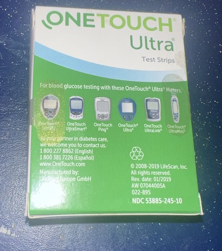 100 One Touch Ultra Blutzuckerteststreifen - ABGELAUFEN 2024 VERSIEGELT - Bild 2 von 5