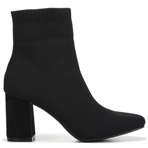 Mia Größe 10 schwarze Socken Booties Stiefeletten Absatz runde Spitze Erika Damen - Bild 3 von 18